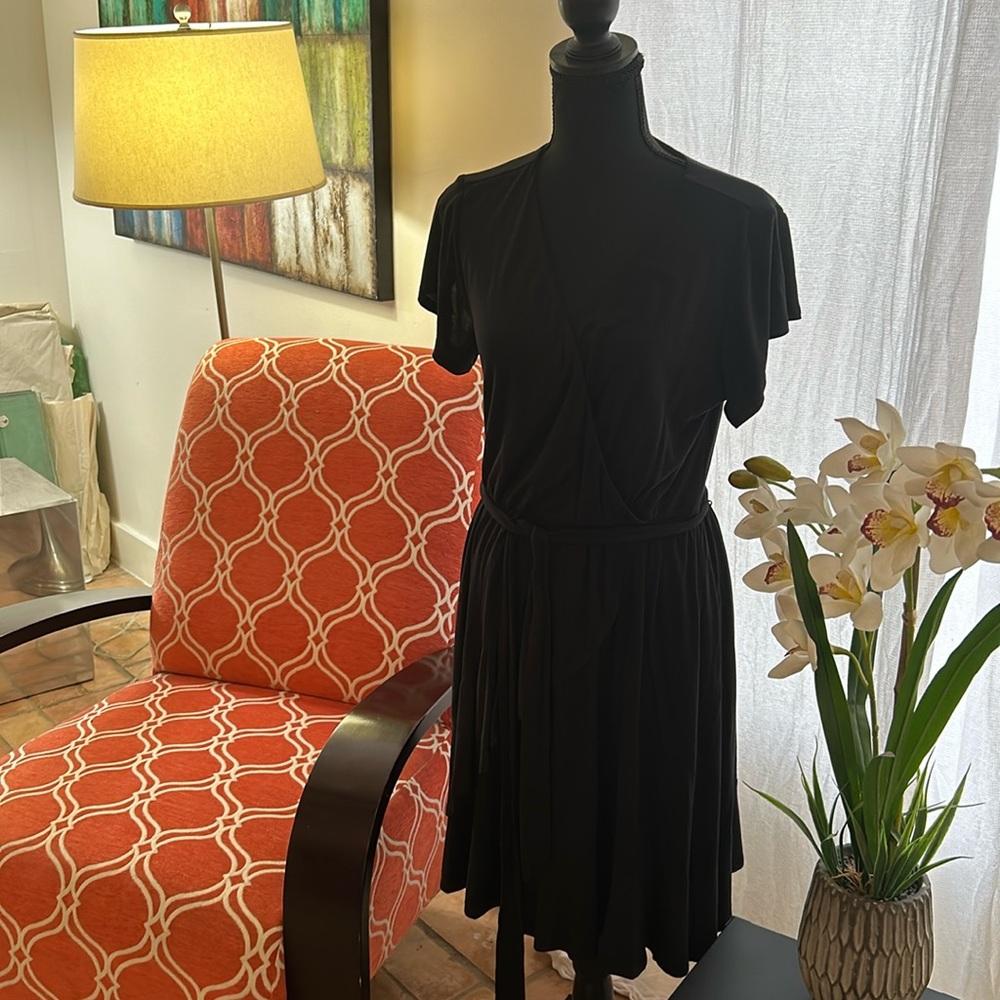 Soma size M soft jersey faux wrap dress